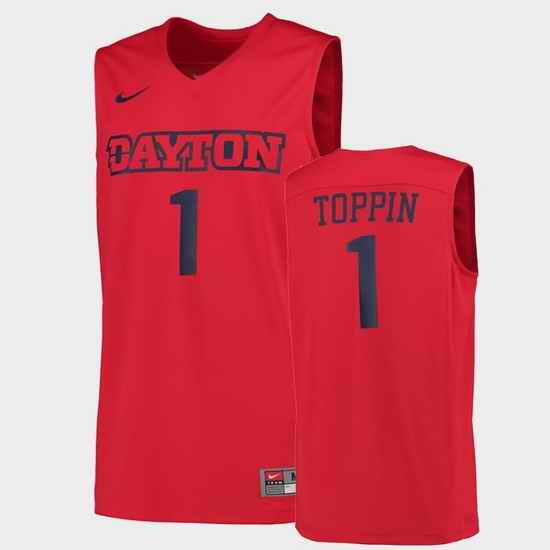 Men Dayton Flyers Obi Toppin College Basketball Red Jersey